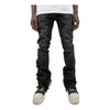 Armor Jeans Mens Distressed Stacked Jeans AJ109SK-1 Black