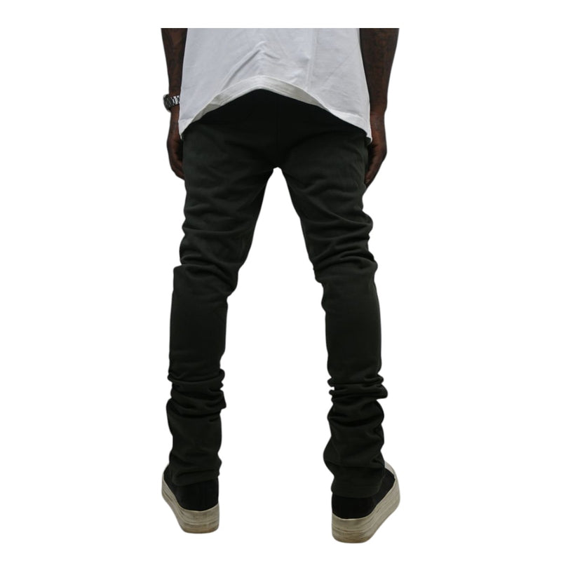 Armor Jeans Mens Stacked Sweatpants M5690-AJSKP Army