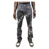 Armor Jeans Mens Digital Print Stacked Jeans RM210SK - 1 Black