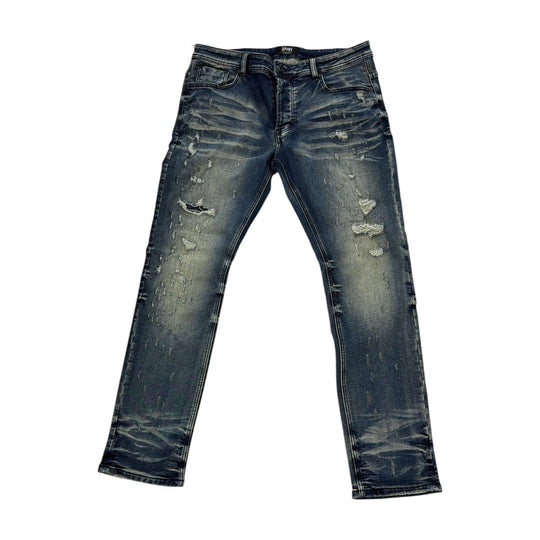 APPRV Mens Denim Jeans AP-030DM Medium Wash