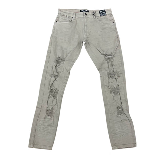 Arketype Mens Twill Ripped Stretch Pants P403A1 LT Khaki