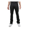 Armor Jeans Mens PU Faux Stacked Jeans AJ27SK Black