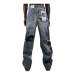 Armor Jeans Mens Digital Print Baggy Jeans RM204B-2 LT Blue