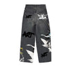 Armor Jeans Mens Digital Print Stacked Jeans RM204SK Black