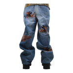Armor Jeans Mens Digital Print Baggy Jeans RM205B-2 LT Blue
