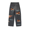 Armor Jeans Mens Digital Print Baggy Jeans RM205B Black