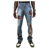 Armor Jeans Mens Digital Print Stacked Jeans RM205SK-2 LT Blue