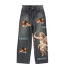 Armor Jeans Mens Digital Print Stacked Jeans RM205SK Black