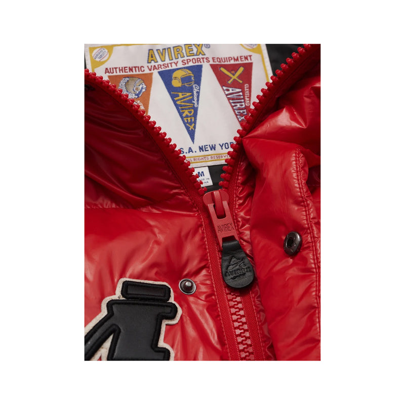 Avirex Mens All-Star Hooded Parka Jacket AVF201O47-931 Red