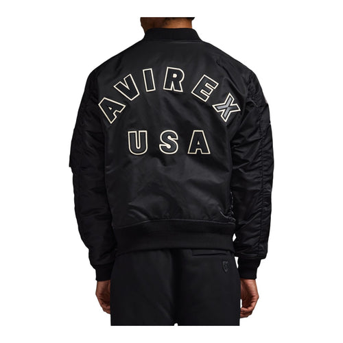Avirex Mens Espresso Croc Icon Bomber Jacket AVF26IO23-909