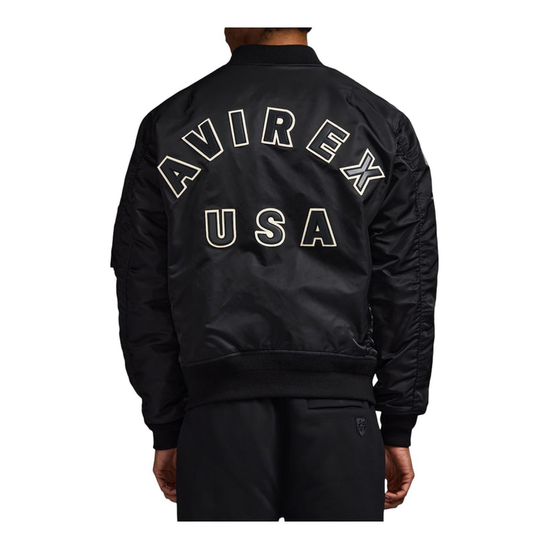 Avirex Mens USA MA-1 Bomber Jacket AVF23BO90-001 Black