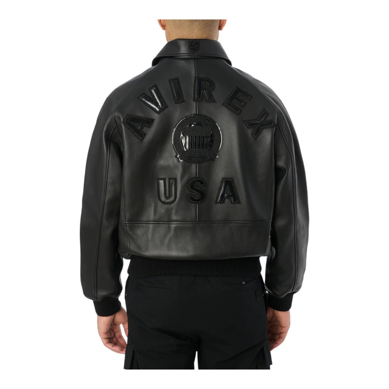 Avirex Mens Black Icon Jacket AVF24IO30-001 Black