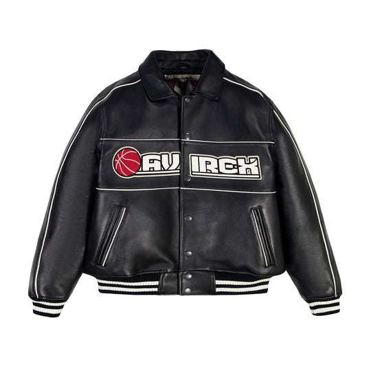 Avirex Mens Basketball Jacket AVF252O19-001 Black