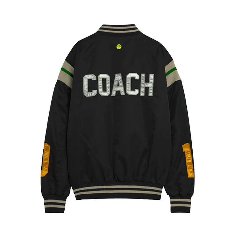 Barrow Unisex Logo Print Bomber Jacket S5BWUABO027-110 Nero/Black