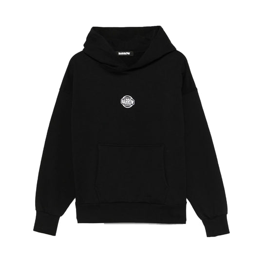 Barrow Unisex Logo Print Hoodie S5BWUAHS158-110 Nero/Black