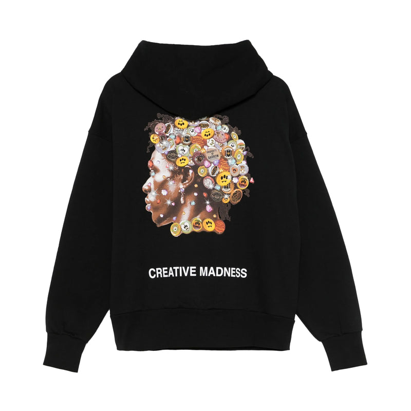 Barrow Unisex Logo Print Hoodie S5BWUAHS158-110 Nero/Black
