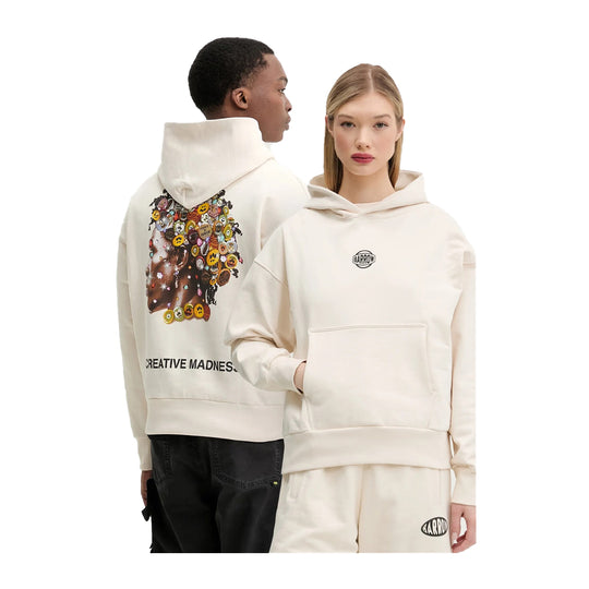 Barrow Unisex Logo Print Hoodie S5BWUAHS158-BW029 Vanilla