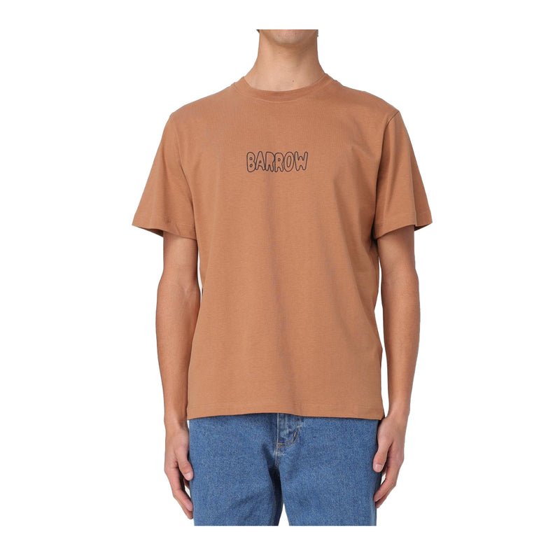 Barrow Unisex Graphic Print Crew Neck T-Shirt S5BWUATH053-094 Fango/Mud