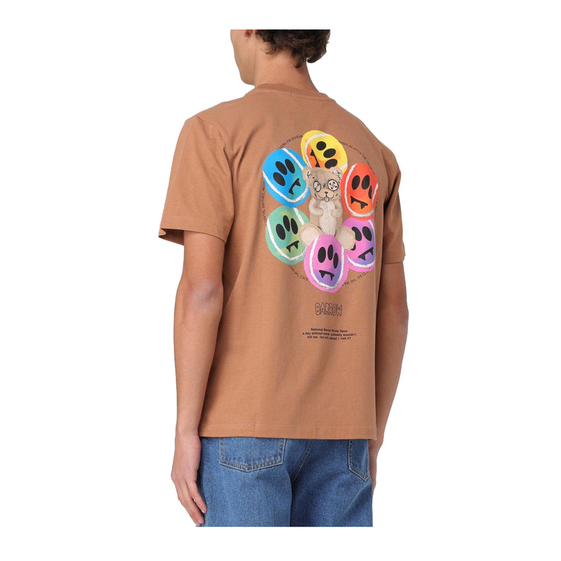 Barrow Unisex Graphic Print Crew Neck T-Shirt S5BWUATH053-094 Fango/Mud
