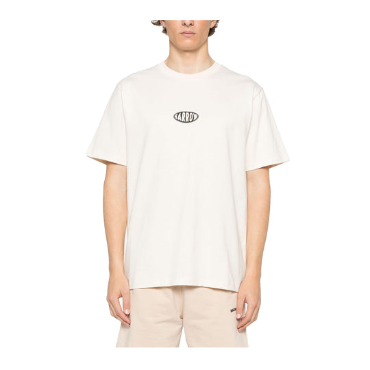 Barrow Unisex Text Print Crew Neck T-Shirt S5BWUATH066-BW029 Vanilla