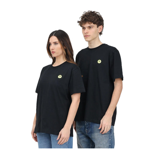 Barrow Unisex Bear Print Crew Neck T-Shirt S5BWUATH152-110 Nero/Black