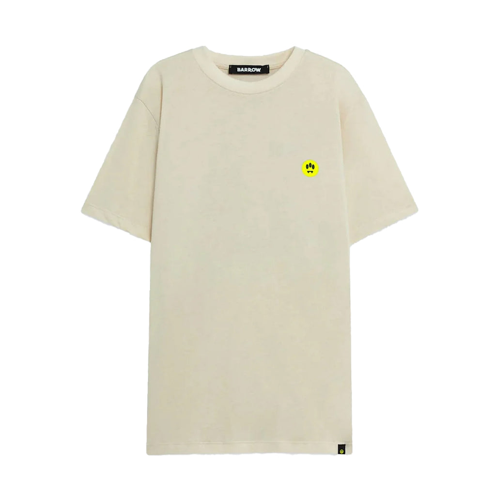 Tシャツ・カットソー BARROW Men T-shirt Cream S5BWUATH152 BW029 Barrow Unisex Bear Print Crew Neck T-Shirt S5BWUATH152-BW029
