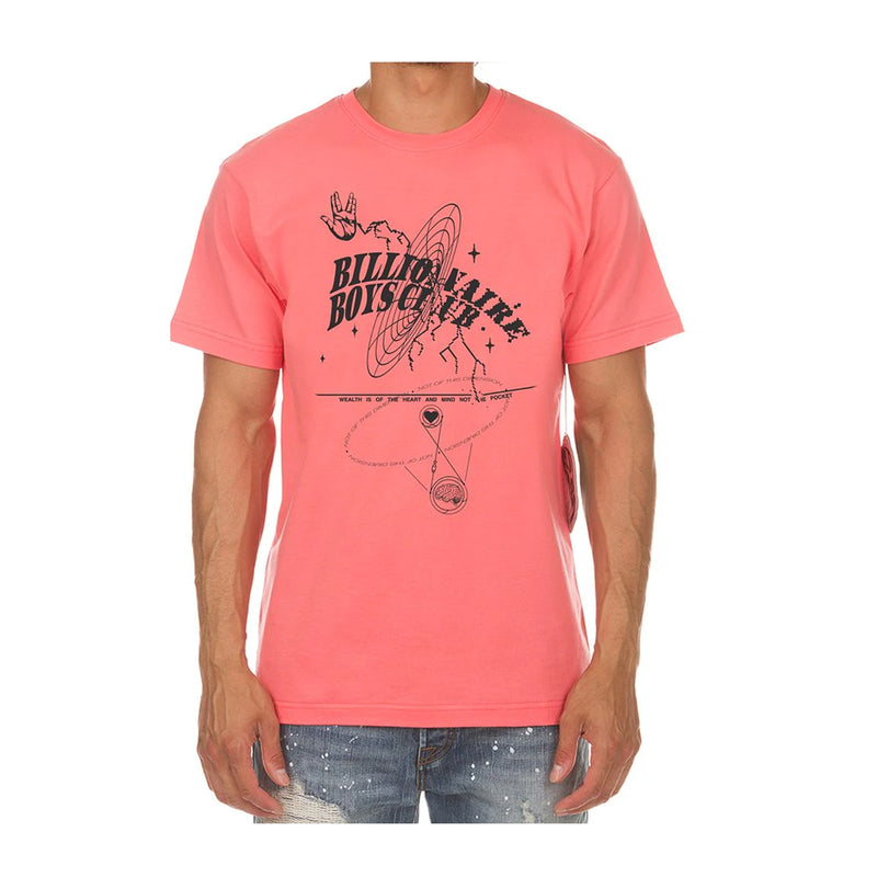 Billionaire Boys Club Mens Warp SS T-Shirt 9207-Shell Pink