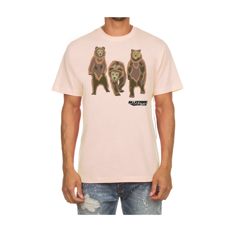 Billionaire Boys Club Mens Bb Grizzly Ss T-Shirt 5202-Peach Dust