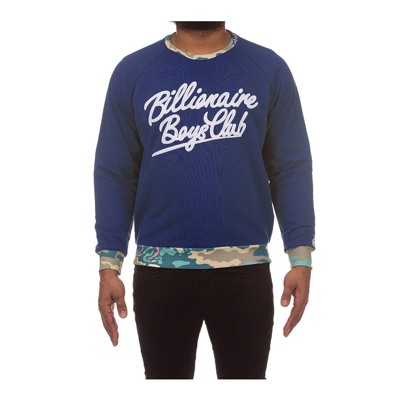 Billionaire Boys Club Mens Formation Long Sleeve Sweatshirt 7302-310 Blue Depths