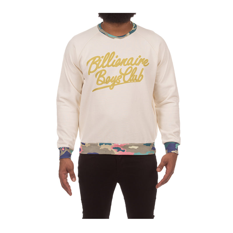 Billionaire Boys Club Mens Formation Long Sleeve Sweatshirt 831-7302-521 Gardenia
