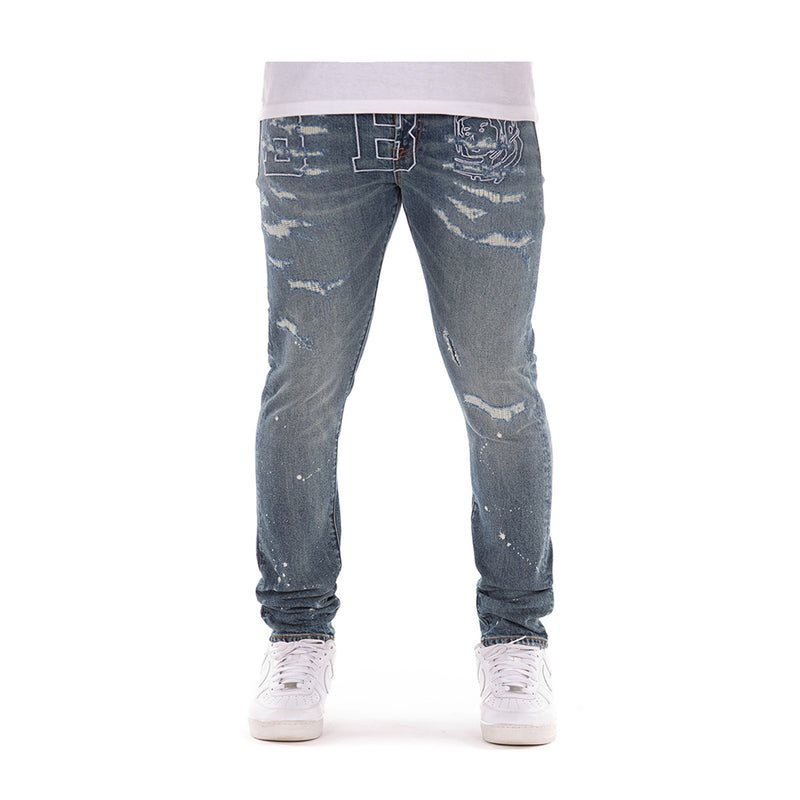 Billionaire Boys Club Mens Fusion Skinny Fit Jeans 8104-602 Photon Light