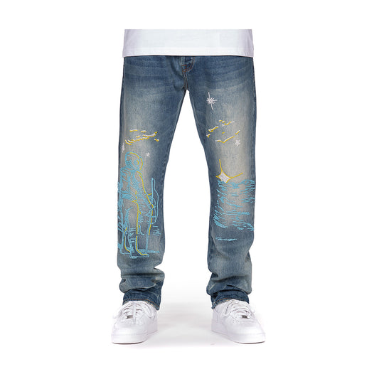 Billionaire Boys Club Mens Starcrossed Jeans 2108-626 X Wash
