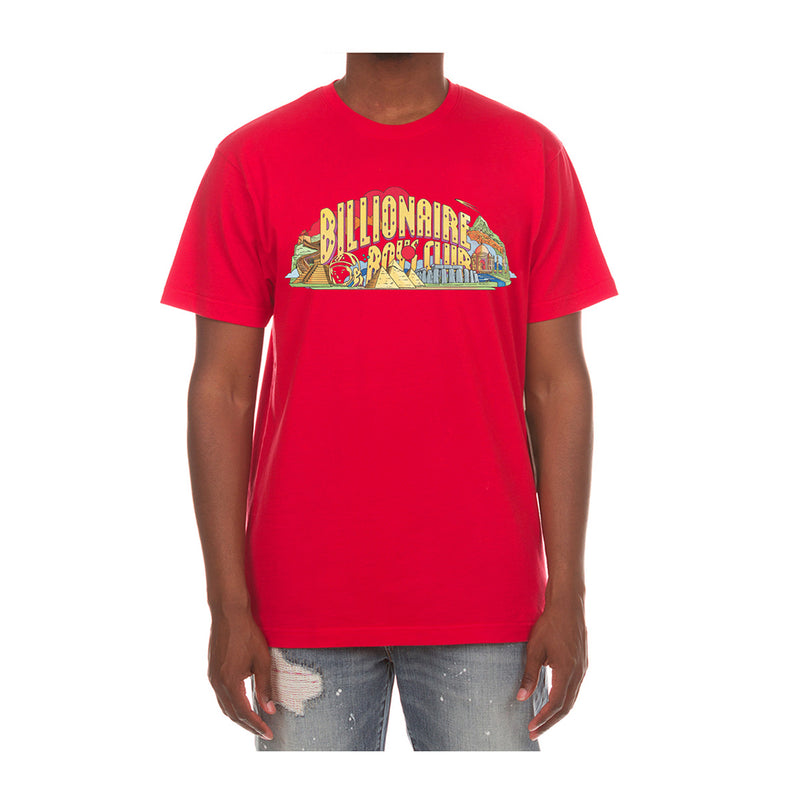 Billionaire Boys Club Mens Arch Wonder Crew Neck T-Shirt 2206-622 Poppy Red