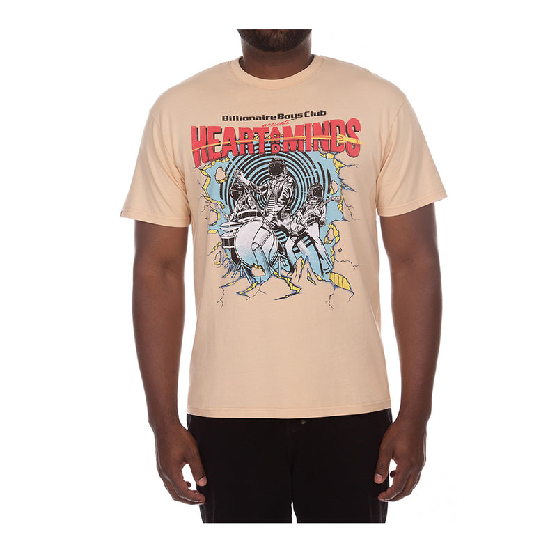 Billionaire Boys Club Mens Breakout Crew Neck T-Shirt 2310-621 Ivory Cream