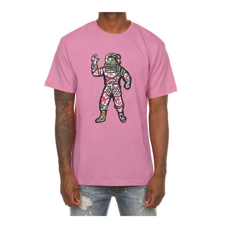 Billionaire Boys Club Mens Astro Crew Neck T-Shirt 841-3204-628 Begonia Pink