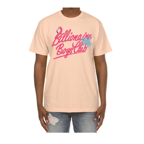 Billionaire Boys Club Mens Flamillionaire Crew Neck T-Shirt 841-3207-150 Beige