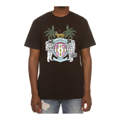 Billionaire Boys Club Mens Crest Crew Neck T-Shirt 841-3208-011 Black