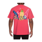 Billionaire Boys Club Mens Arch Knit Crew Neck T-Shirt 841-3307-632 Rouge Red