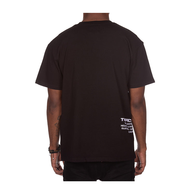 Billionaire Boys Club Mens Around The World Knit Crew Neck T-Shirt 841-3310-011 Black