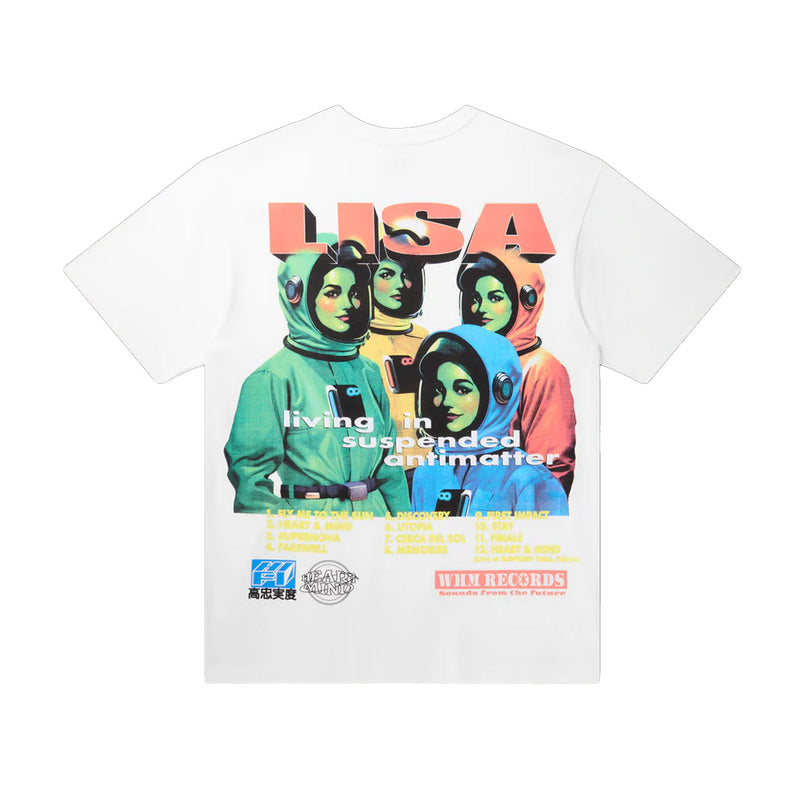 Billionaire Boys Club Mens Whim Records Crew Neck T-Shirt 4209-239 Bleach White
