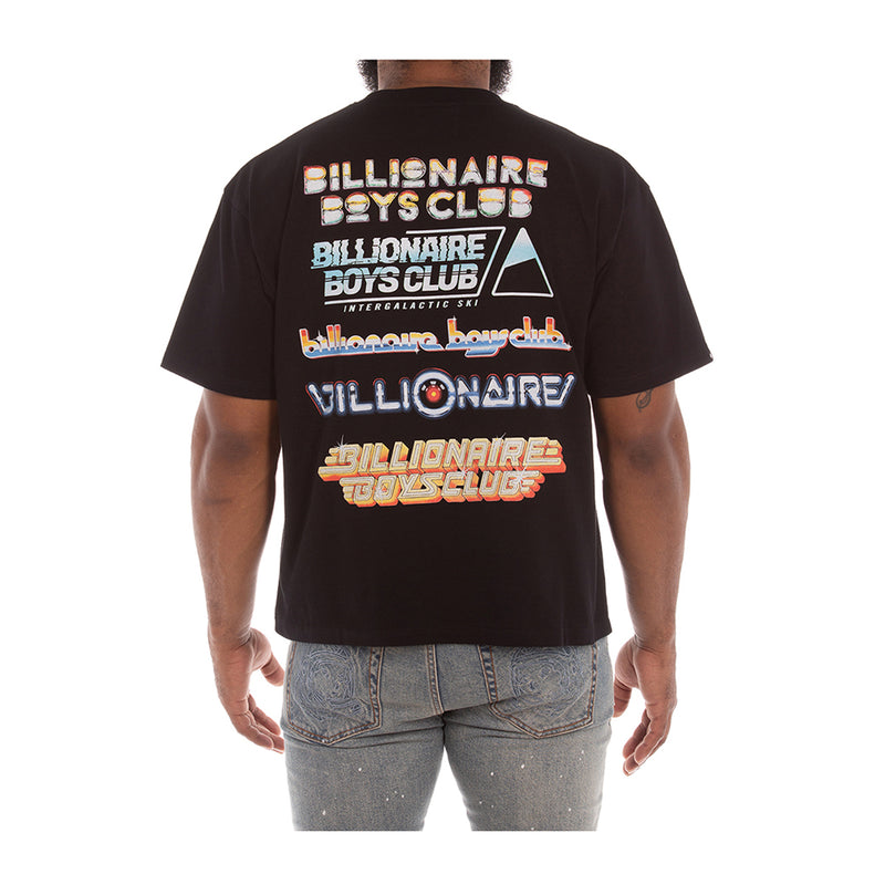 Billionaire Boys Club Mens Insignia Knit Cropped Crew Neck T-Shirt 2311-001 Black