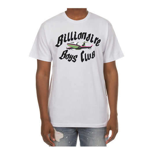 Billionaire Boys Club Mens Jet Crew Neck T-Shirt 3200-100 White