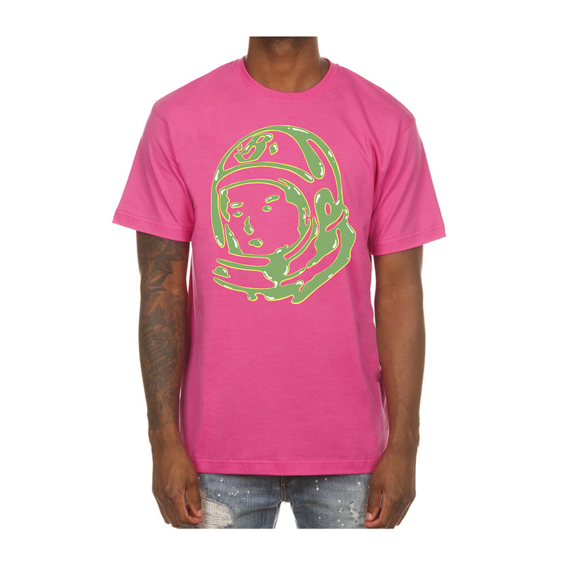 Billionaire Boys Club Mens Helmet Crew Neck T-Shirt 3206-660 Carmine Rose