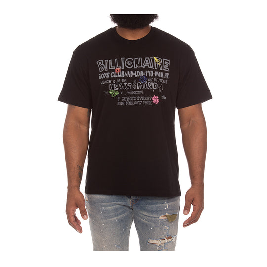 Billionaire Boys Club Mens Satelittes Knit Crew Neck T-Shirt 3300-001 Black