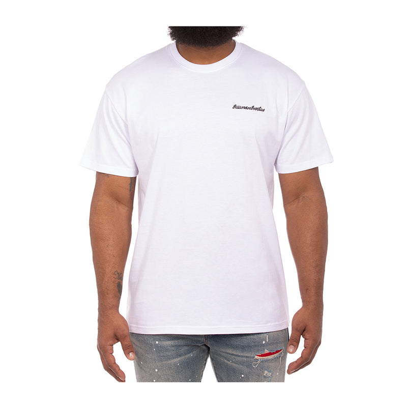 Billionaire Boys Club Mens Company Knit Crew Neck T-Shirt 3302-100 White