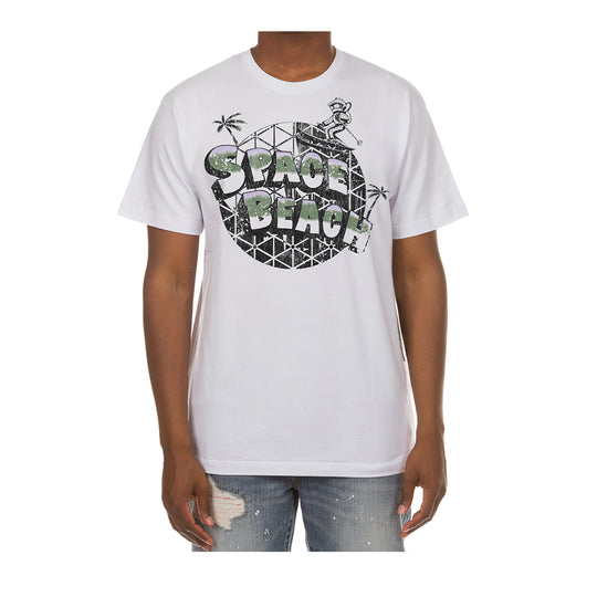 Billionaire Boys Club Mens Space Epcot Crew Neck T-Shirt 4204-100 White