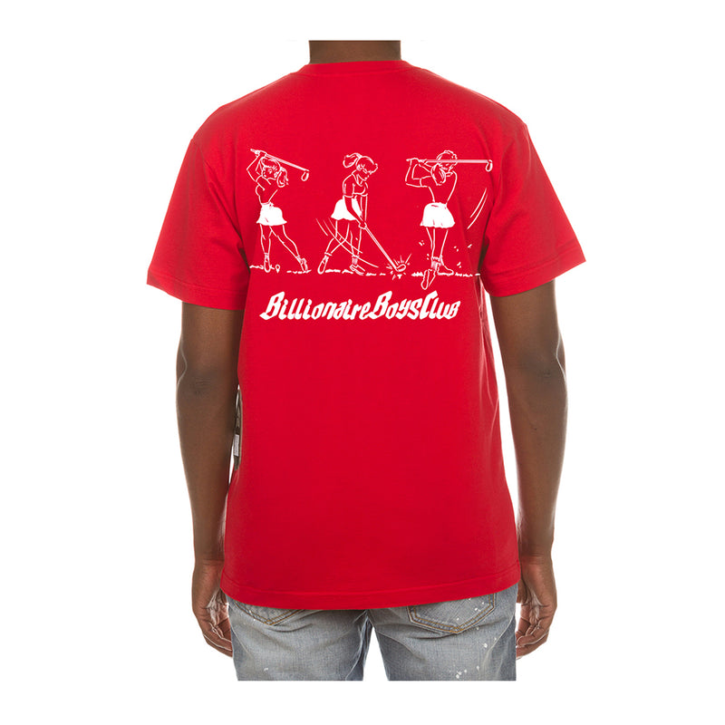Billionaire Boys Club Mens Swing Crew Neck T-Shirt 4207-640 Red