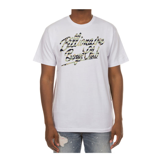 Billionaire Boys Club Mens Sign Crew Neck T-Shirt 4210-100 White