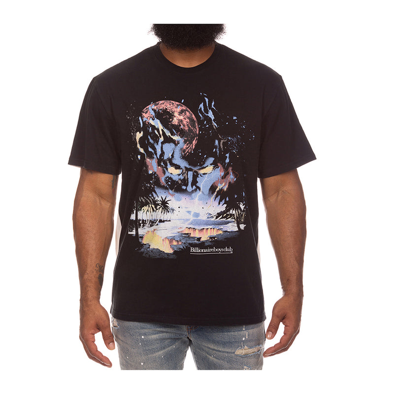 Billionaire Boys Club Mens Beyond Knit Oversized Crew Neck T-Shirt 4309-302 Gardenia
