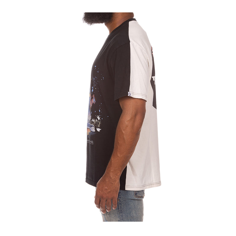 Billionaire Boys Club Mens Beyond Knit Oversized Crew Neck T-Shirt 4309-302 Gardenia